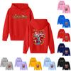 Kids' Long Sleeve Loose Pullover Letter Print Drawstring Hooded Sweatshirt