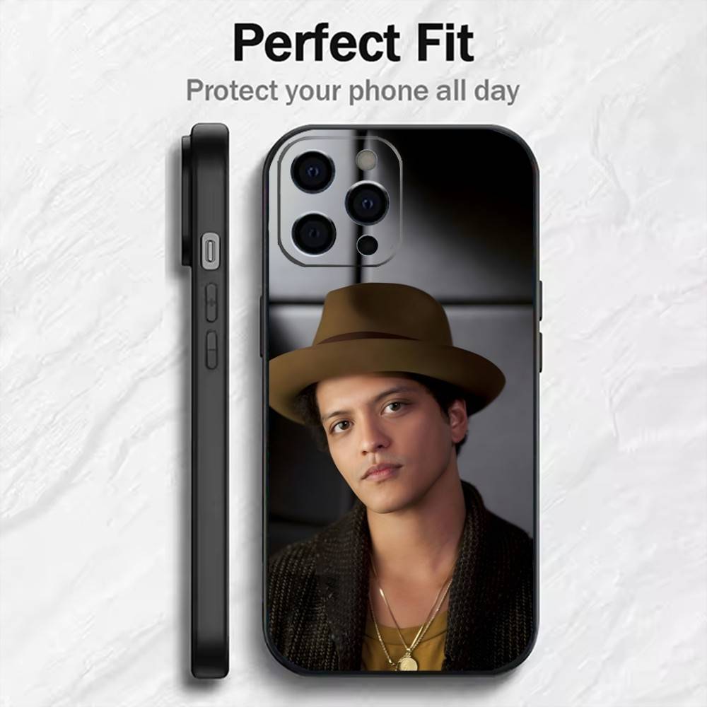 Чехол для телефона Star B-Bruno M-Mars с принтом для iPhone 17, 16, 15, 14, 13, 12 Plus, Max, мягкий силиконовый, черный
