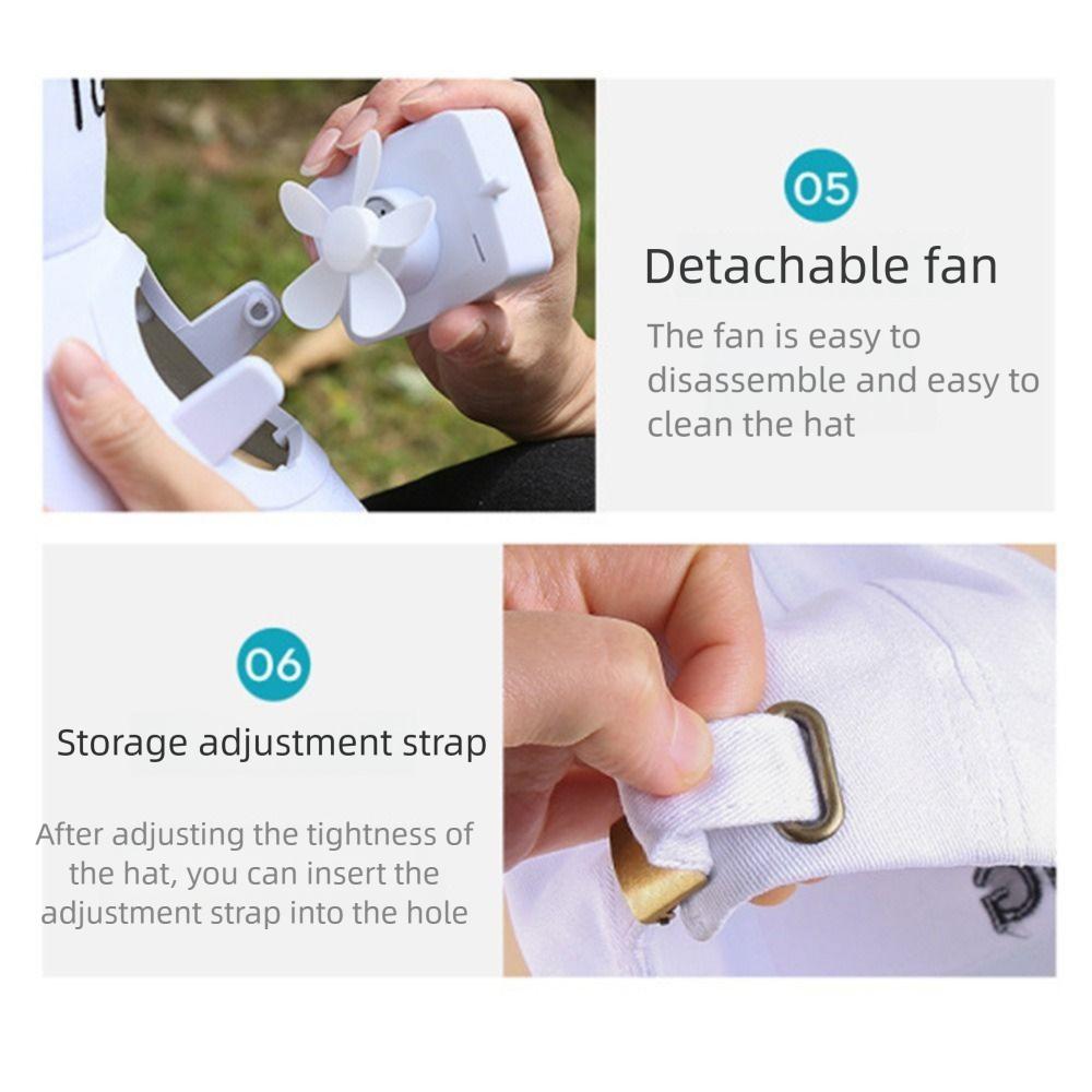 Strong Wind Sunhat with Cooling Fan Korea Style Summer Sun Cap Wide Brim Baseball Cap  Outdoor