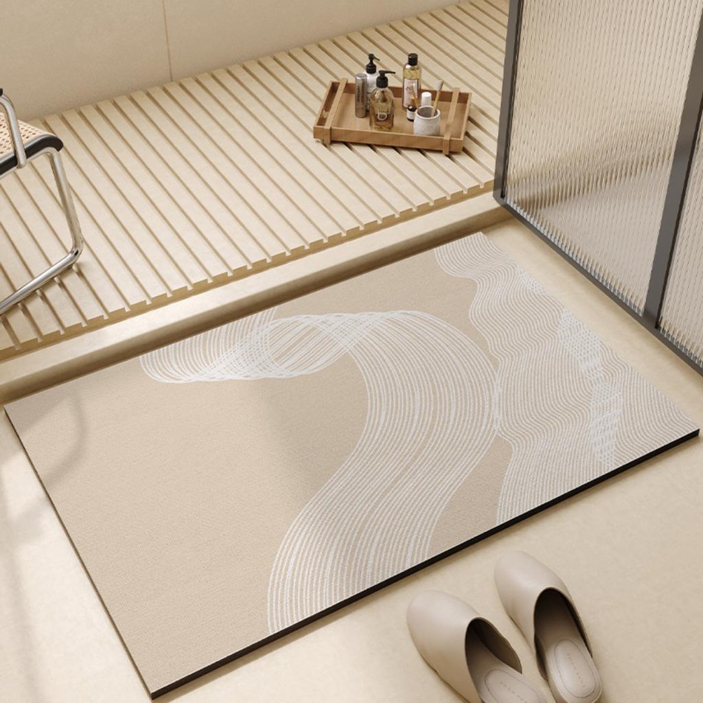 Diatom Printing Bathroom Thickening Mat Bath Non-slip Carpets In Wash Basin Bathtub Side Floor Rug Shower Room Doormat Memory Foam 3D Pad