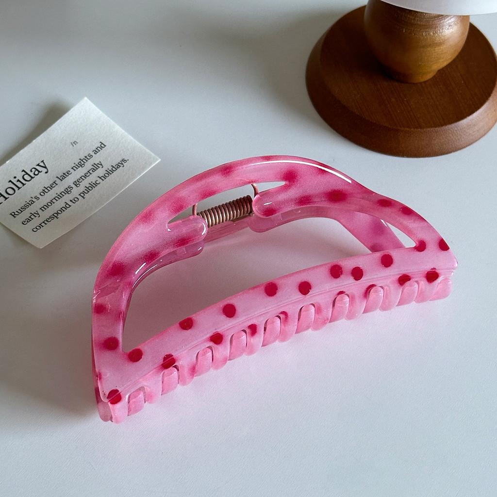 Элегантная корейская заколка-краб для волос в крупный горошек с шикарным модным дизайном для женщин