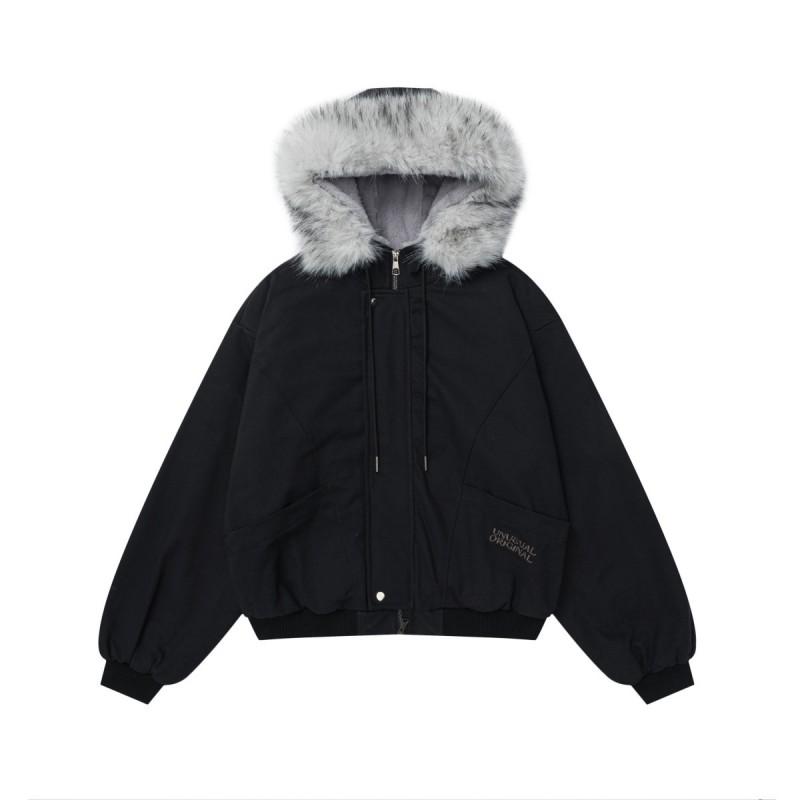 D297 High Street American Style Loose Warm Cotton Parka Men Winter Casual Trendy Coat