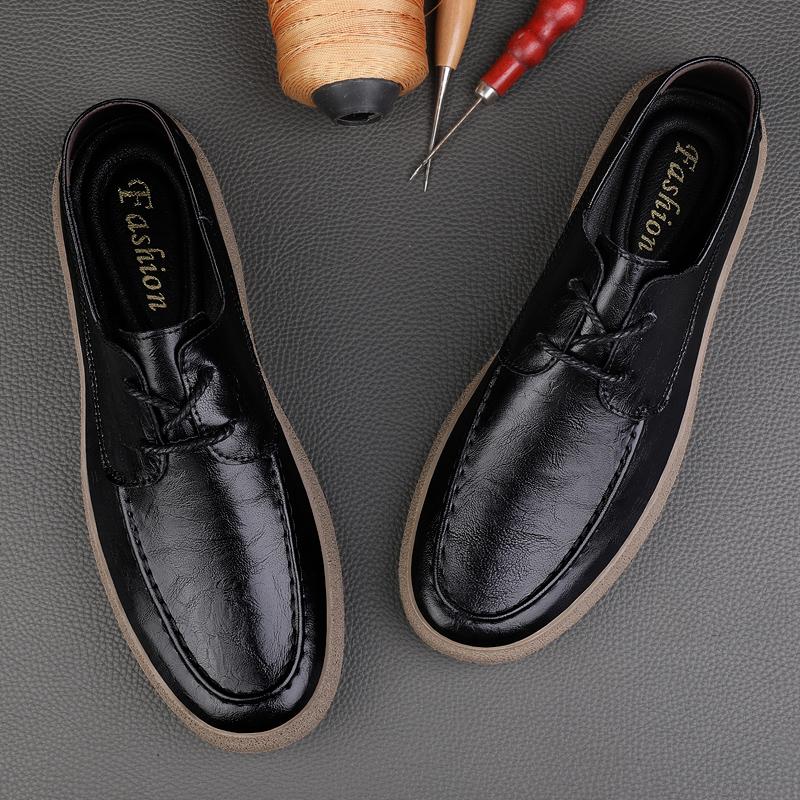 Genuine Leather Business Formal Shoes Men Casual Shoes Men Casual Shoes British Style Outdoor Casual Shoes Leisure Walk Travel
