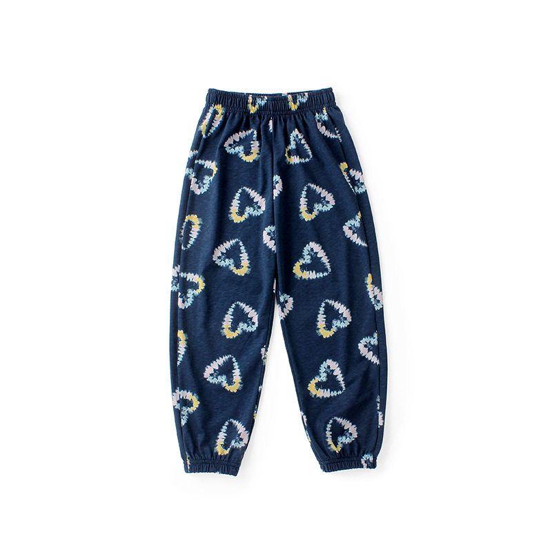 Children's Clothing Summer Kids Thin Mosquito Repelling Pants Children's Full Printed Heart Casual Pants Boys' Pants Pure Cotton Pants Thin