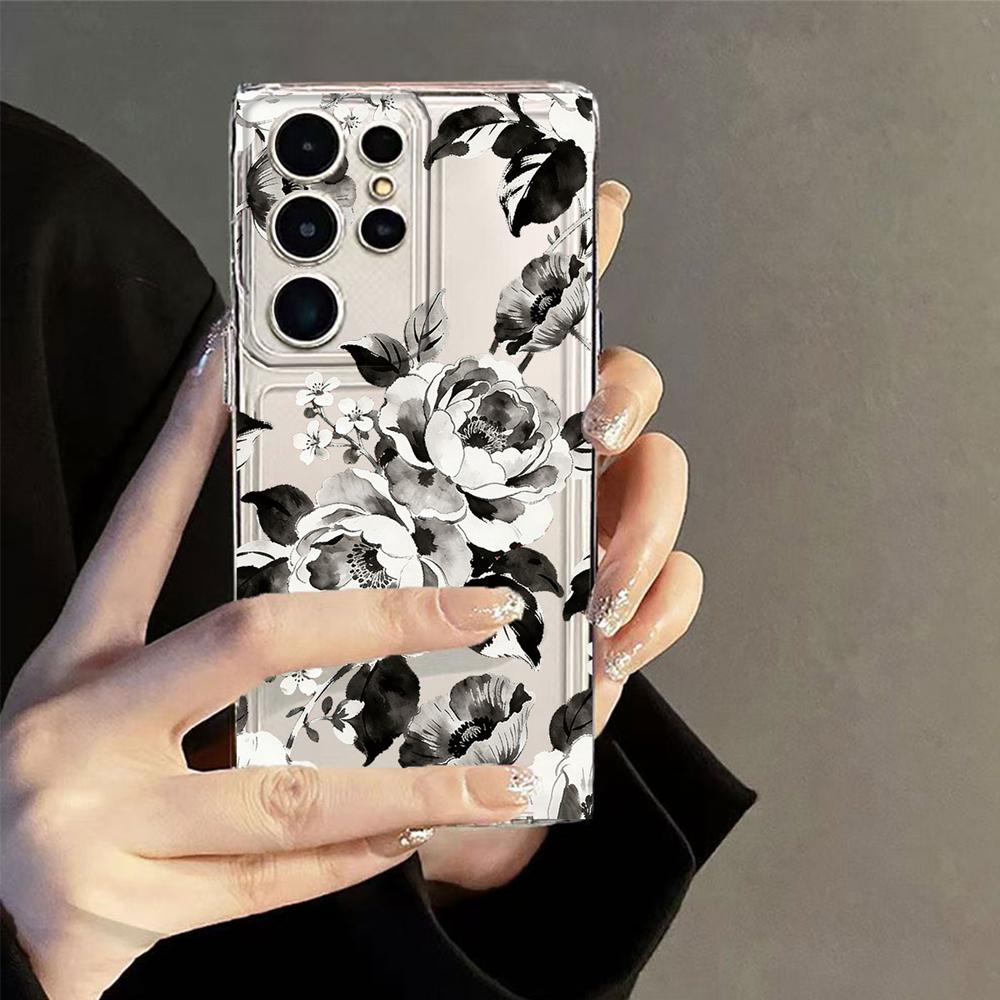Милый Цветочный Прозрачный Чехол с Ромашками для Samsung Galaxy S26 S25 S23 S22 Ultra Plus Прозрачный Мягкий ТПУ Ударопрочный Цветочный Чехол