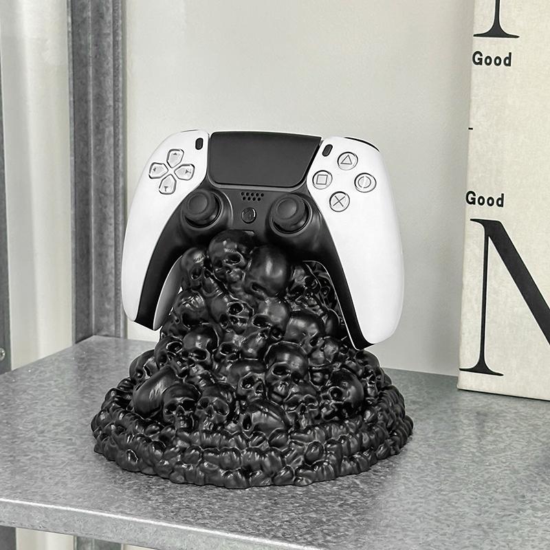 Креативный держатель для игрового контроллера в виде скелета Портативная настольная подставка для телефона Украшение для домашней витрины Настенная полка для хранения Украшение Подарок