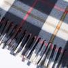 Double-Sided Velvet Scarf With Tassel Decoration Plaid Print Autumn Winter Warm Cashmere-Like