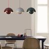Creative Flower Bud-Shaped Pendant Lamp - E27 Base Iron Art Single-Head Chandelier for Hallway Indoor Decorative Lighting - 23 cm Diameter