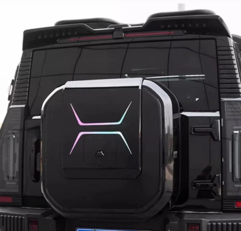 AAXX1 Чехол для запасного колеса автомобиля Предупреждающая наклейка Подходит для Jetour Traveller T2 2023 2024 2025 Аксессуары: Светящаяся наклейка с буквами на решетку автомобиля