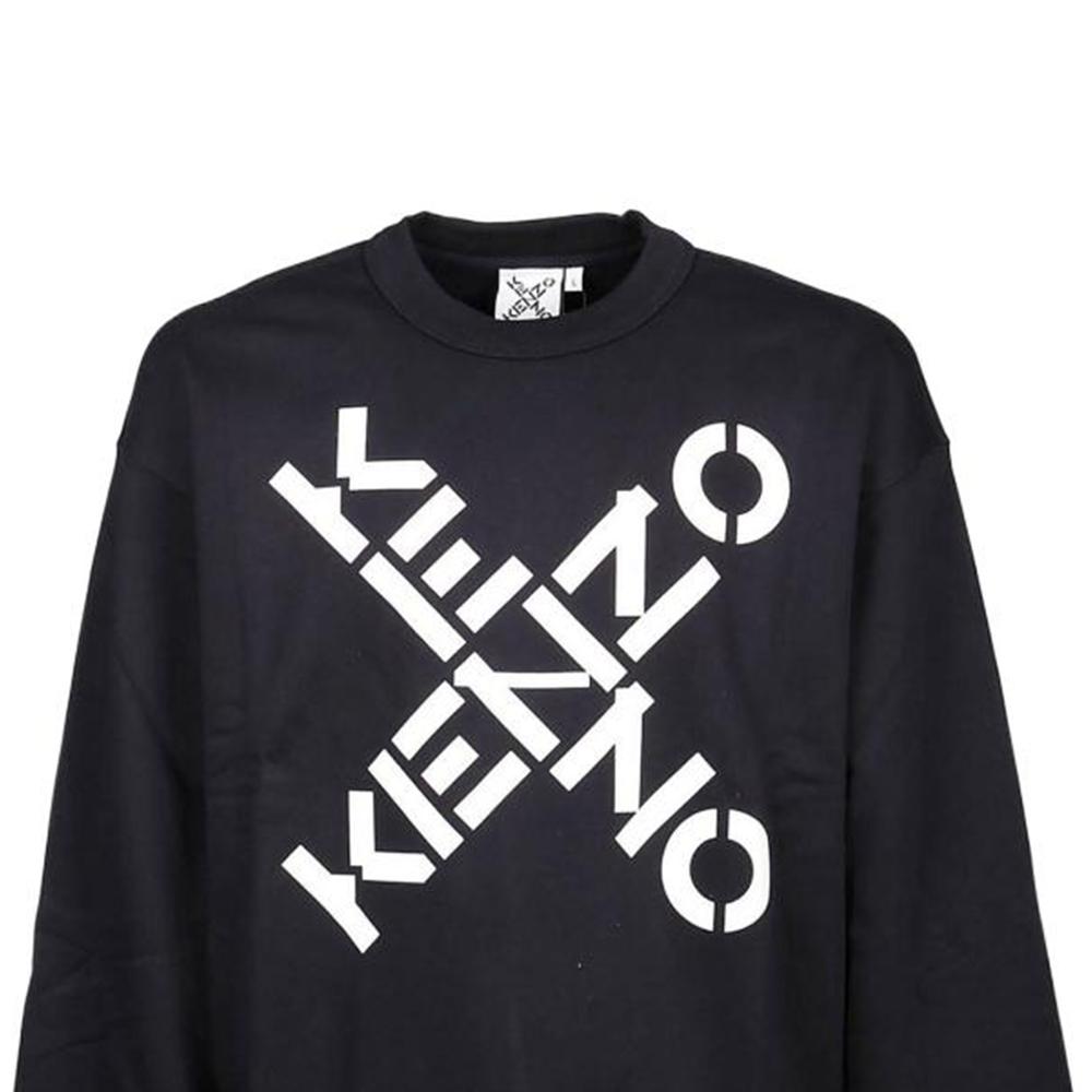 KENZO Sweatshirts Men's Black Crew Neck Moderate Regular 5SW5214MS-99