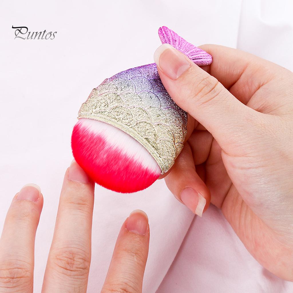 Puntos Nail Art Хвост Русалки Дизайн Мягкая кисть для удаления пыли Чистящий маникюрный инструмент