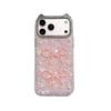 Чехол-бампер для iPhone 17 Pro Max, жемчужный, с корейским узором в виде банта