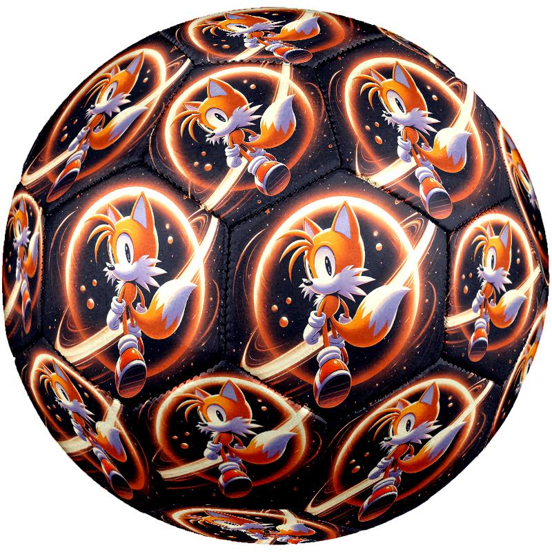 1pc Sonic Pattern Football, Standard Size 5 Soccer Ball Stylish Sport Football for Competition Play and Training