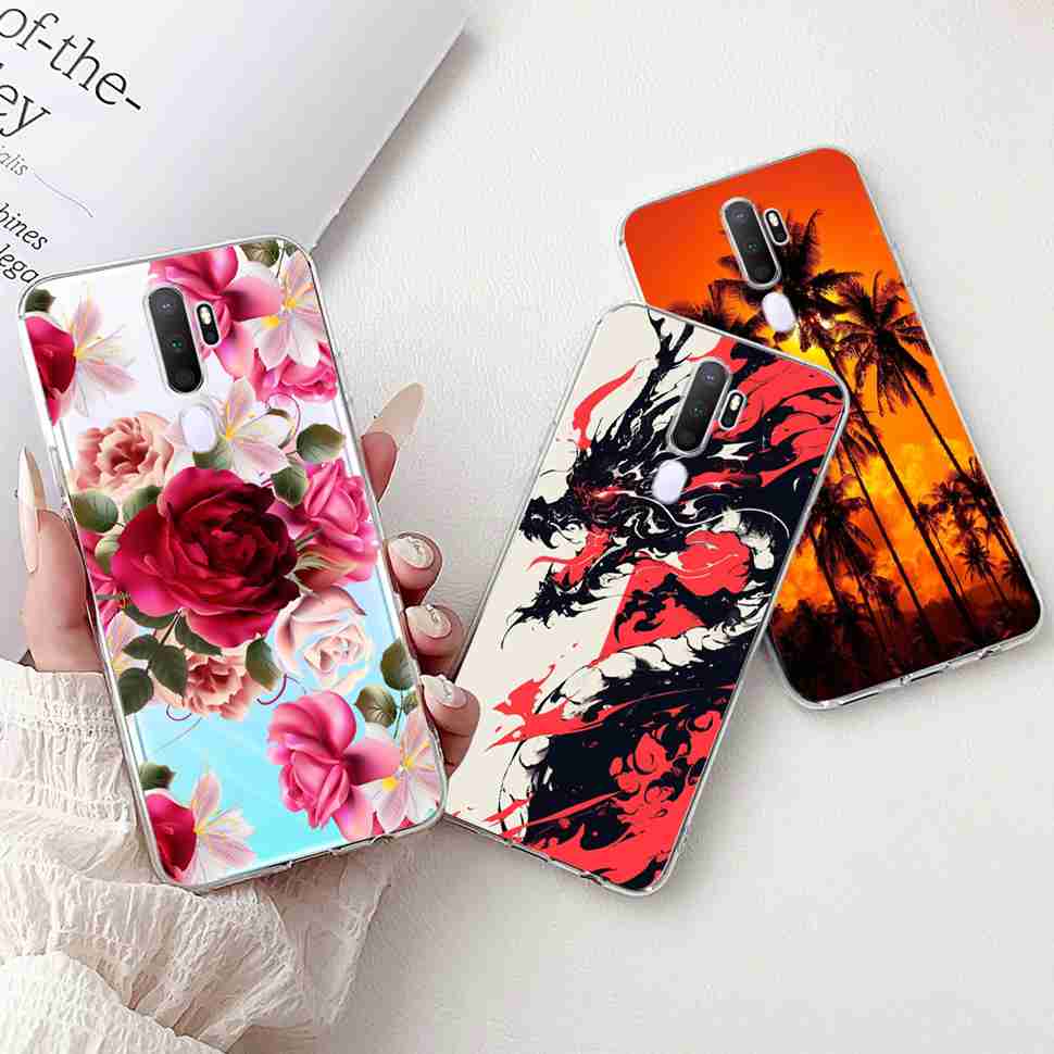 Чехол для Oppo A9 2020 CPH1937 Цветы Закат Мягкий Силикон ТПУ Чехол для Oppo A9 A 9 6.5" CPH1939 CPH1941 Корпус Телефона