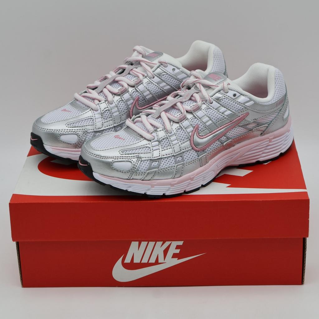 BV1021-108 Nike P-6000 Белый Элементальный Розовый Черный Металлик Серебристый (Женский)