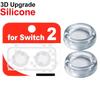 Колпачки для стиков для консоли Switch 2 Мягкий силиконовый чехол-накладка на стик для Joypad Switch2 Прозрачная нескользящая накладка на стик