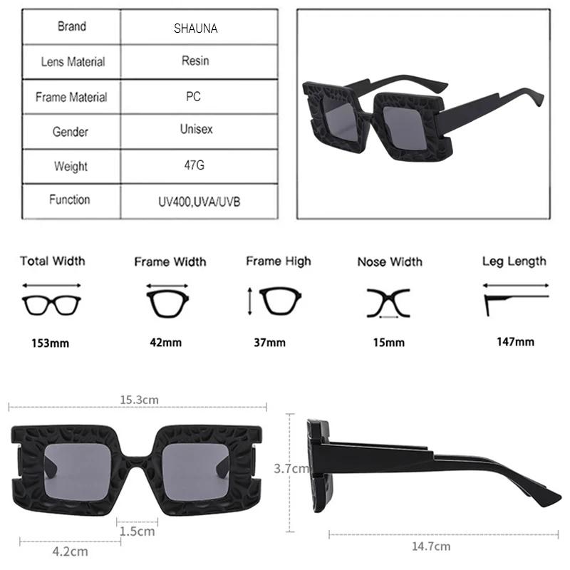 SHAUNA модные уникальные двухцветные квадратные женские солнцезащитные очки оттенка UV400 ретро трендовые мужские солнцезащитные очки с градиентом цвета шампанского