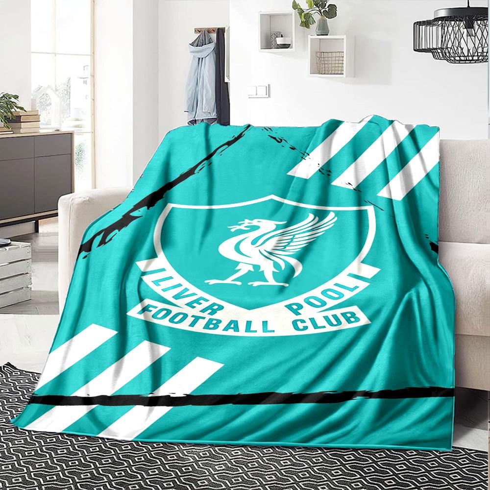 Liverpool Football Club Theme Printed Blanket - Perfect for Couch, Bed, Travel & Outdoor Use | Machine Washable, Cozy & Durable.