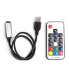 USB RF Мини-контроллер светодиодной ленты, пульт с 17 кнопками, RGB-многоцветный, 5-24 В