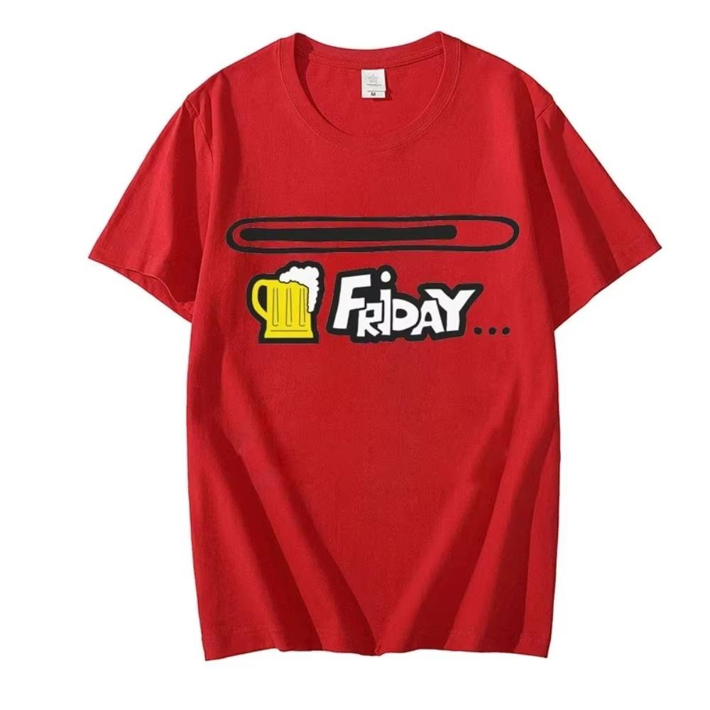 Мужская одежда Beer Friday Classic Футболки Мужская футболка с коротким рукавом Футболка в стиле хип-хоп Смешная графика Y2k Oversize Мужская уличная одежда