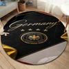 Germany National Football Team Round Area Rug,Carpet Rug for Living Room Bedroom Sofa Playroom Decor,Non-slip Floor Mat