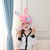 Round Rainbow Rabbit Hood Hat, Plush Hood, Photo Props Photo Props, Cartoon Hood