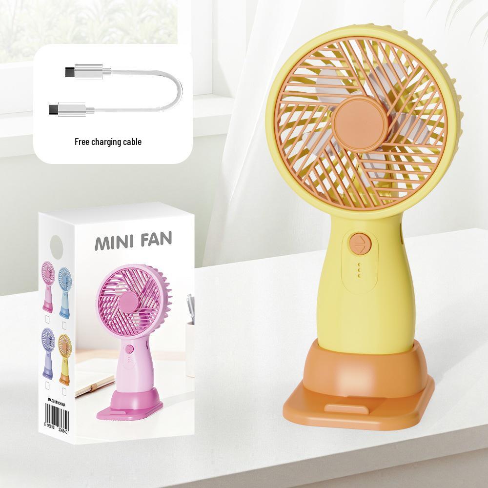 Cartoon USB Rechargeable Portable Handheld Mini Fan for Students with Customizable Logo