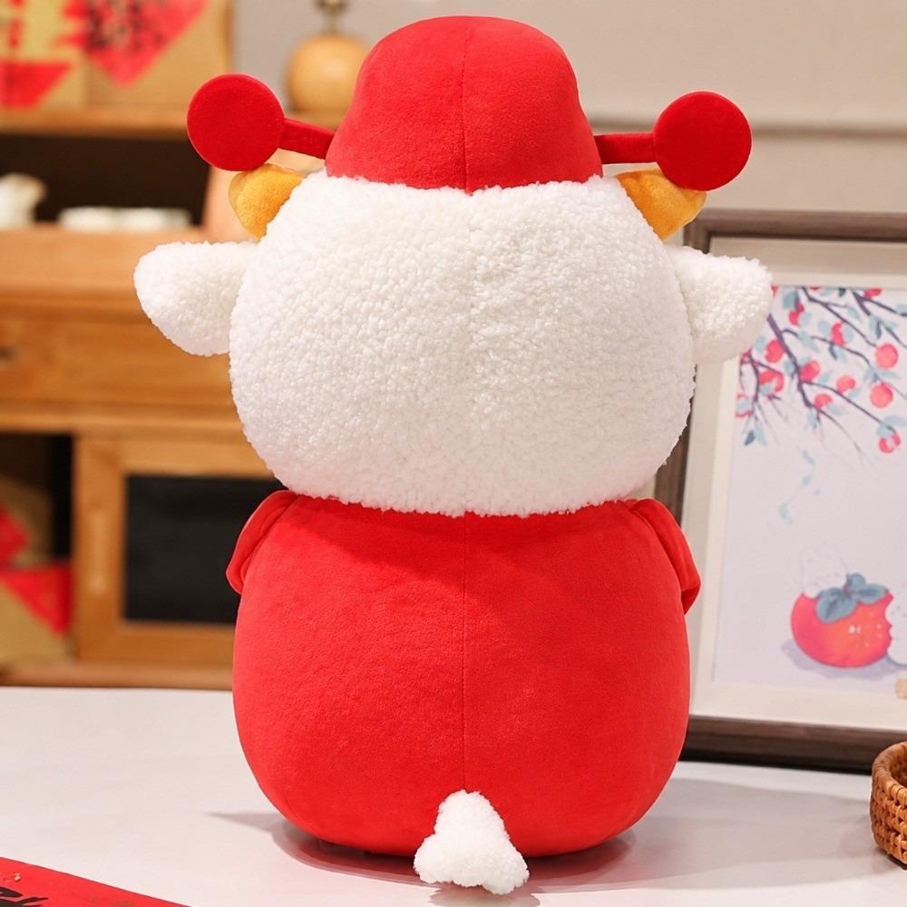 Festive Zodiac Mascot Doll Soft God of Wealth Lamb Lucky Goat Mascot Fortune Lamb Toy Kids