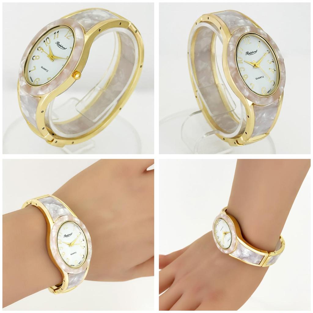 Rapport 188817 Овальные часы-браслет Золотистые Белые Женские