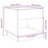 Infinity LED Coffee Table in Smoked Oak 50 x 50 x 50 cm
