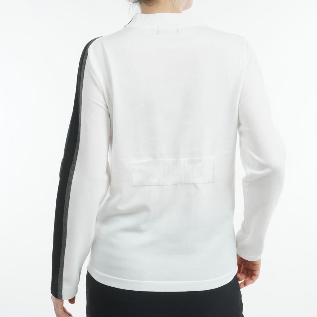 Женский вязаный гольф с длинным рукавом и высоким воротом M [Pin Apparel] (Боковая линия) / / 622-4275902 030_Белый