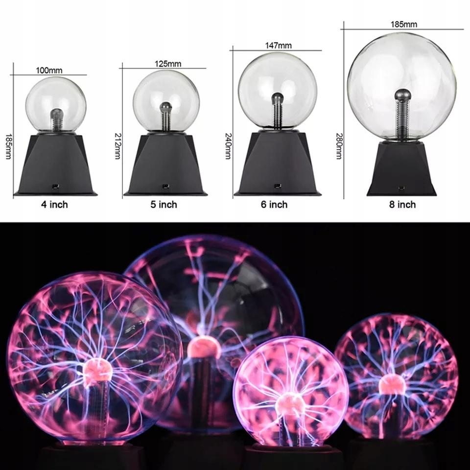 Magic Ball Plasma Lamp Glass Educational Plasma Night Lamp