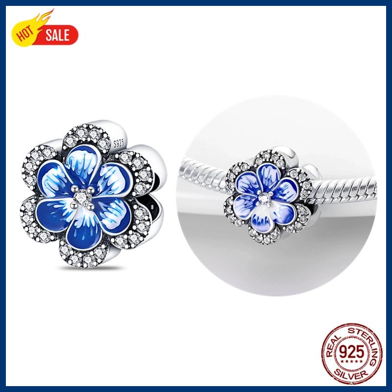 100% S925 Sterling Silver Firefly Charms Evil Eye Hot Air Balloon Blue Charms Fit Original Bracelet DIY Jewelry Making