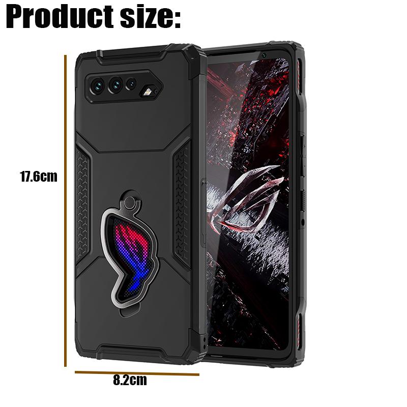 Чехол для ROG Phone 5 Черный Жесткий Чехол с Подставкой для Телефона Ударопрочный Защитный Чехол для Игрового Телефона Asus ROG5