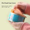 Cute Cat Can Storage Cover Reusable Pet Food Cover Can Lid Fresh-keeping Food Cover Tin Cans Universal Food Accessories