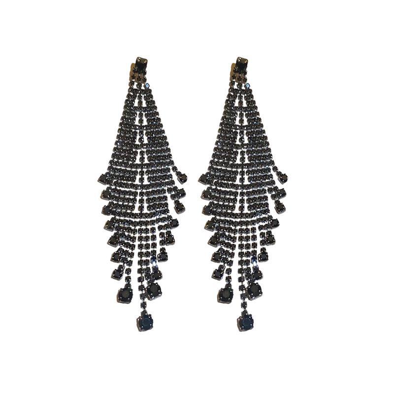 Серебряные серьги-кисточки с бриллиантами в виде игл: Шикарный, индивидуальный дизайн для женщин — элегантный, модный и роскошный.