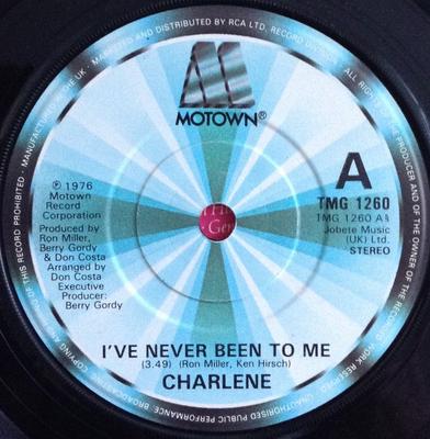 7-дюймовая пластинка CHARLENE - I've Never Been To Me TMG1260 Motown 1982 UK Rock Б/у