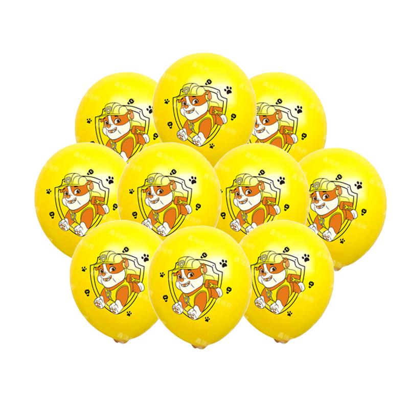 10pcs 12inch Paw Patrol Solid Color Latex Balloon Children's Happy Birthday Party Decoration Baby Shower Globos Balloon Toy