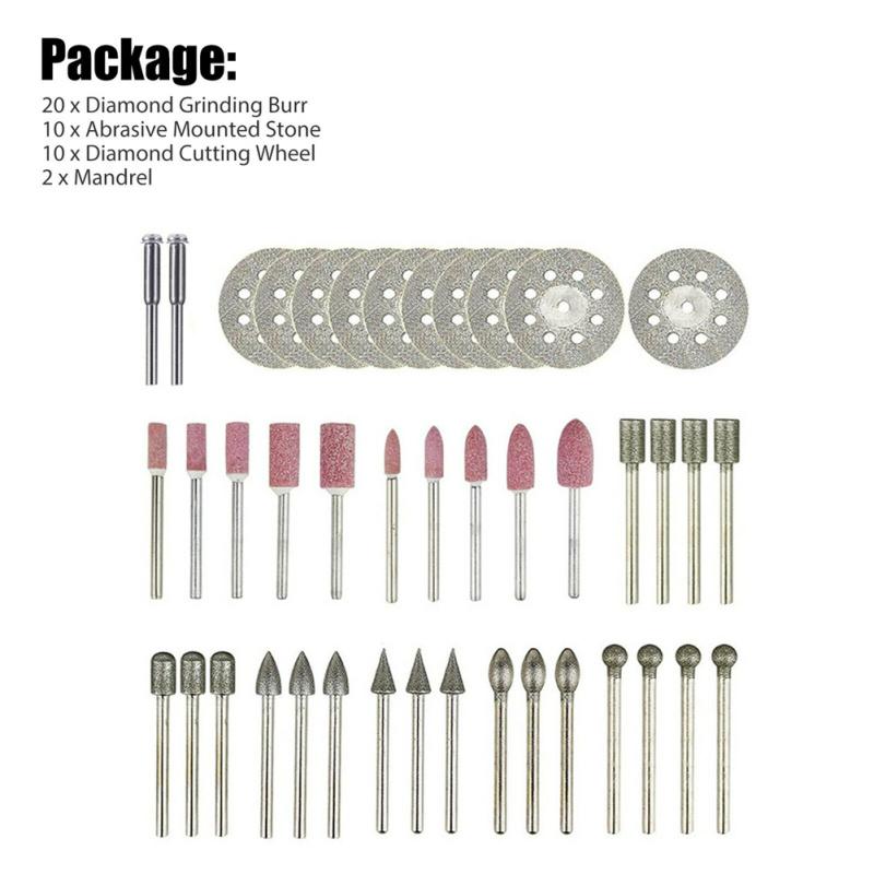 42 шт./компл. набор шлифовальных сверл по металлу для резки и гравировки для вращающегося инструмента Dremel