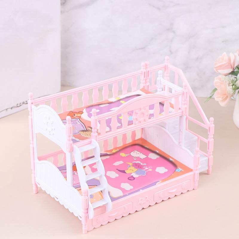 Doll Toy Furniture European Style Bunk Bed Double Bunk Bed Girl Birthday Toy