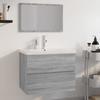 3152877 vidaXL Bathroom Furniture Sonoma Grey Engineered Wood