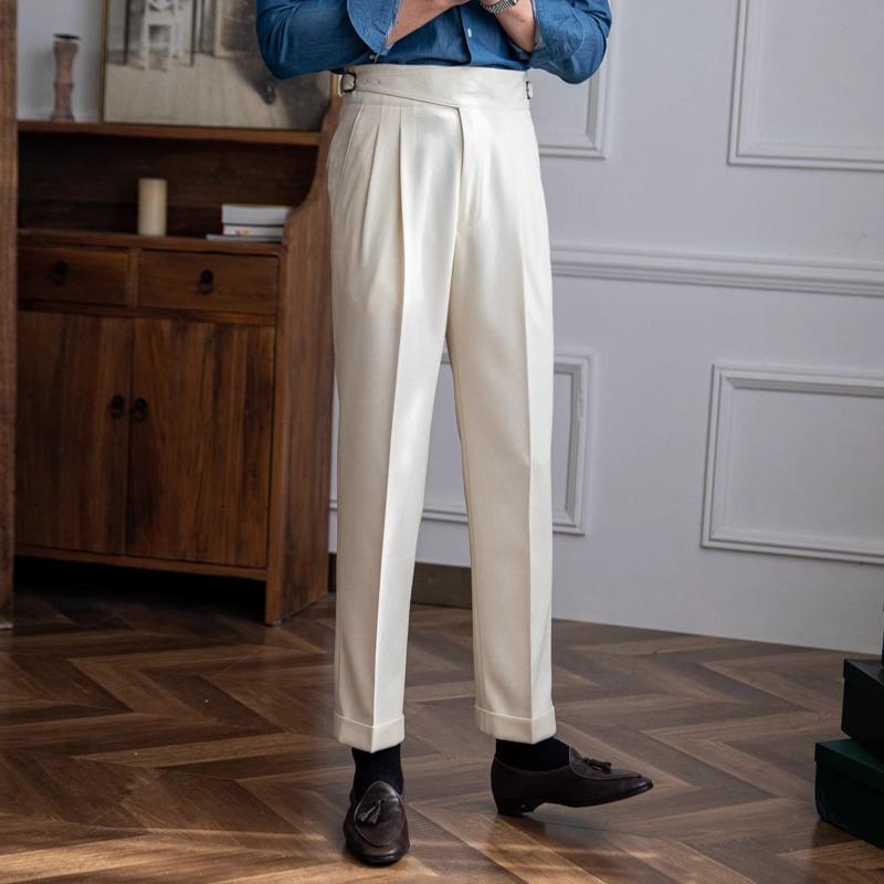 2023 Autumn/Winter Italian Naples High-Waist Straight Men's Casual Trousers
