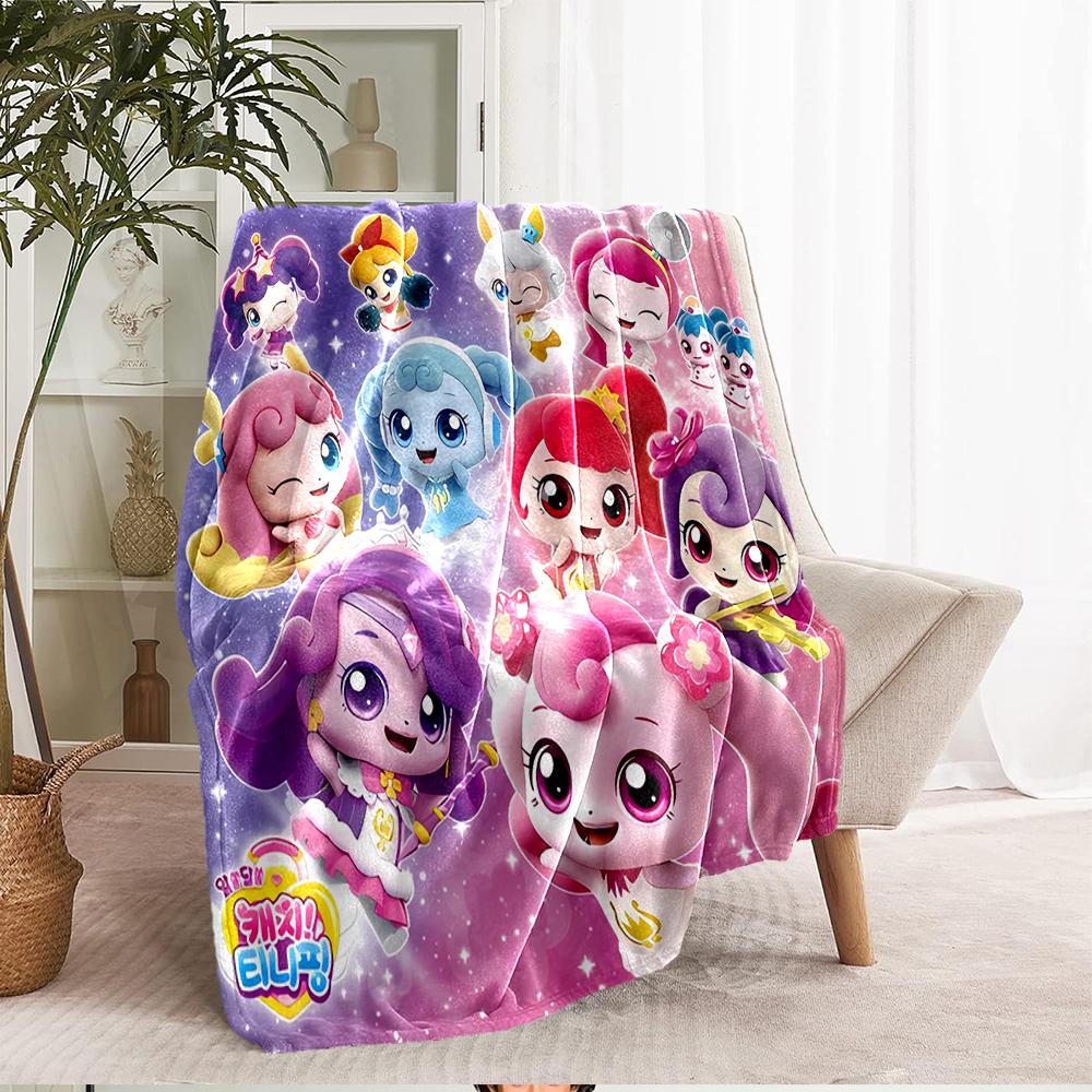 Twinkle Catch Teenieping Theme Printed Blanket - Perfect for Couch, Bed, Travel & Outdoor Use | Machine Washable, Cozy & Durable.