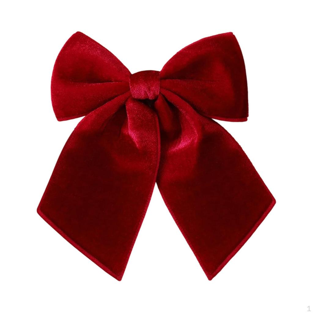 25cm Christmas Bow Tree Bowknot Xmas Decoration Velvet Ornament for Indoor Front Door