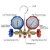 R134a Air Conditioning Pressure Gauge with Hose and Hook 3 Way AC Diagnostic Manifold Gauge Set Freon For R12 R32 R404A R134a