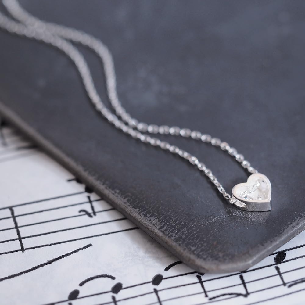 Cloud-Jewelry Простой Мини-Сердце Женский Кулон-Ожерелье, Стерлинговое Серебро 925 [Поставляется с Деревянной Подарочной Коробкой] hkn-1