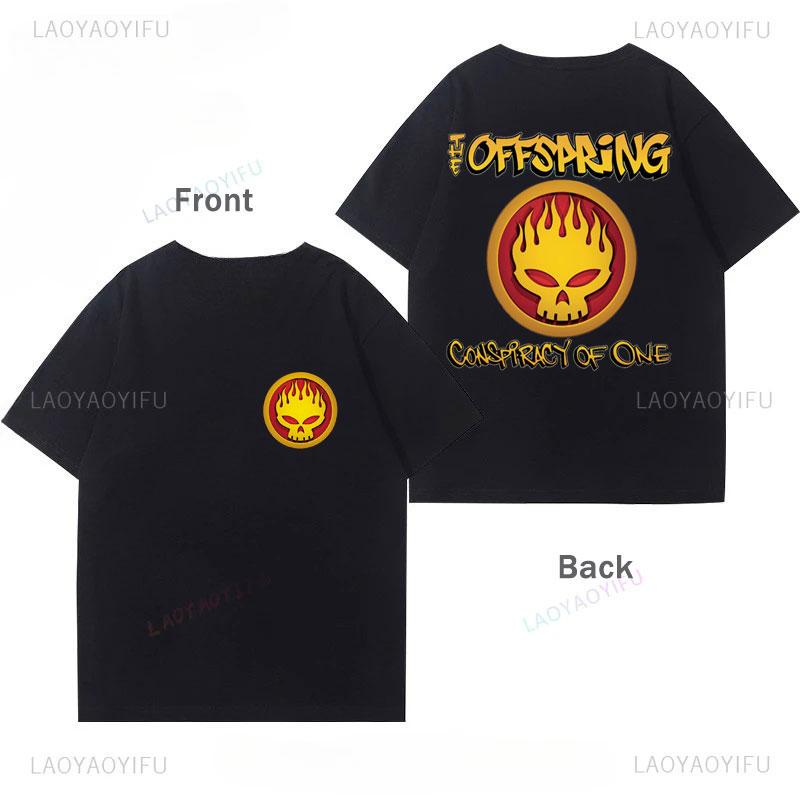 Панк The Offspring Футболка Унисекс Рок-группа Женская одежда Дешевый Материал Полиэстер Короткий рукав Печатный Топ Графические Футболки