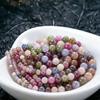 Natural Tourmaline Stone Beads Colorful Spacer Beads for Jewelry Making DIY Charms Bracelet Necklace Accessories 4 6 8 10 12mm