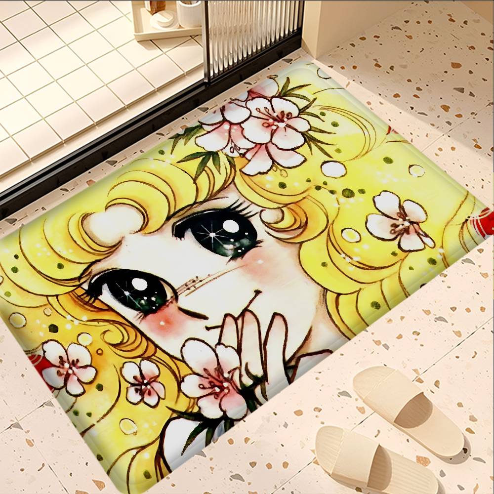 Cartoon Women's Candy Candy Bathroom Mat Anti-slip Absorb Water Long Strip Cushion Bedroon Mat Welcome Doormat
