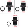 ORB O-ring AN6 AN8 AN10 Aluminum Male Adapter Flare Fitting Union Nitrous Oil Fuel Hose End Straight AN Male To AN Male Coupler